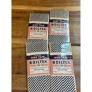 Boiltex Quilt Binding Bias Tape Vintage NWT Black White